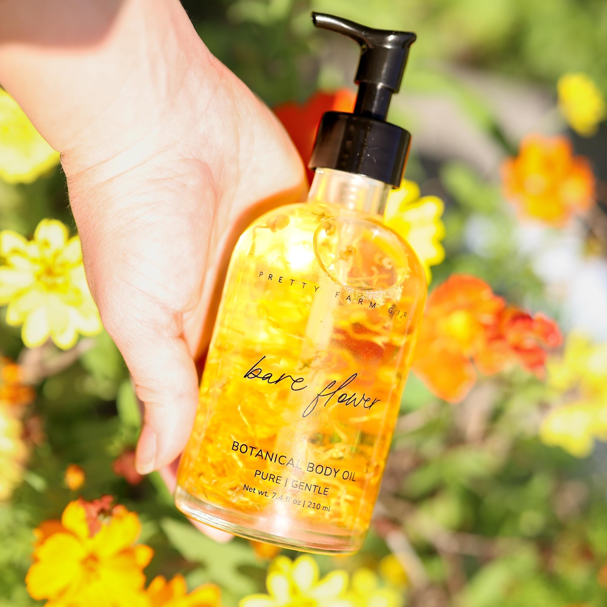 Bare Flower Natural Fragrance Free Body Oil - Best for Sensitive Skin