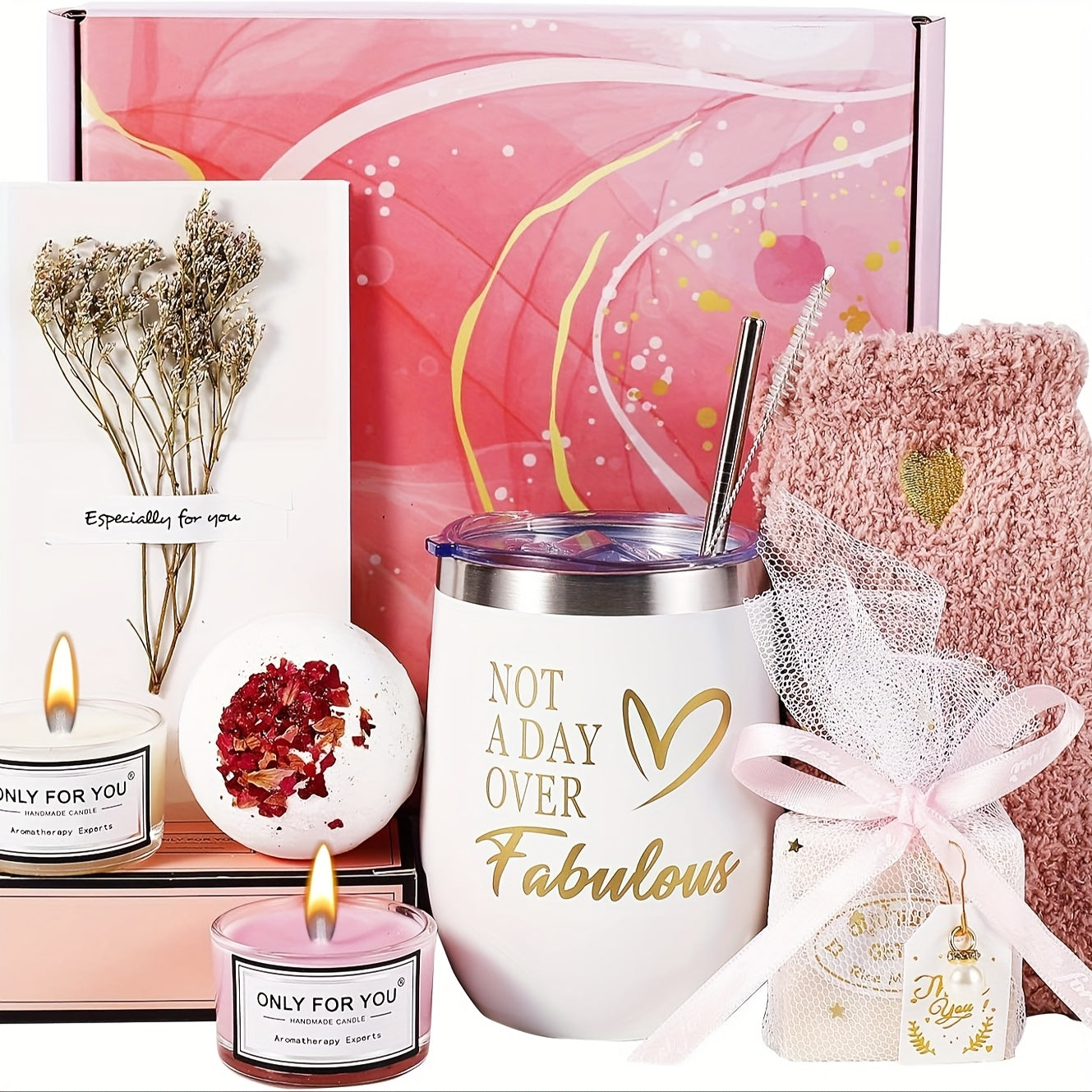 Lavender Spa Gift Basket Ultimate Self Care for Her