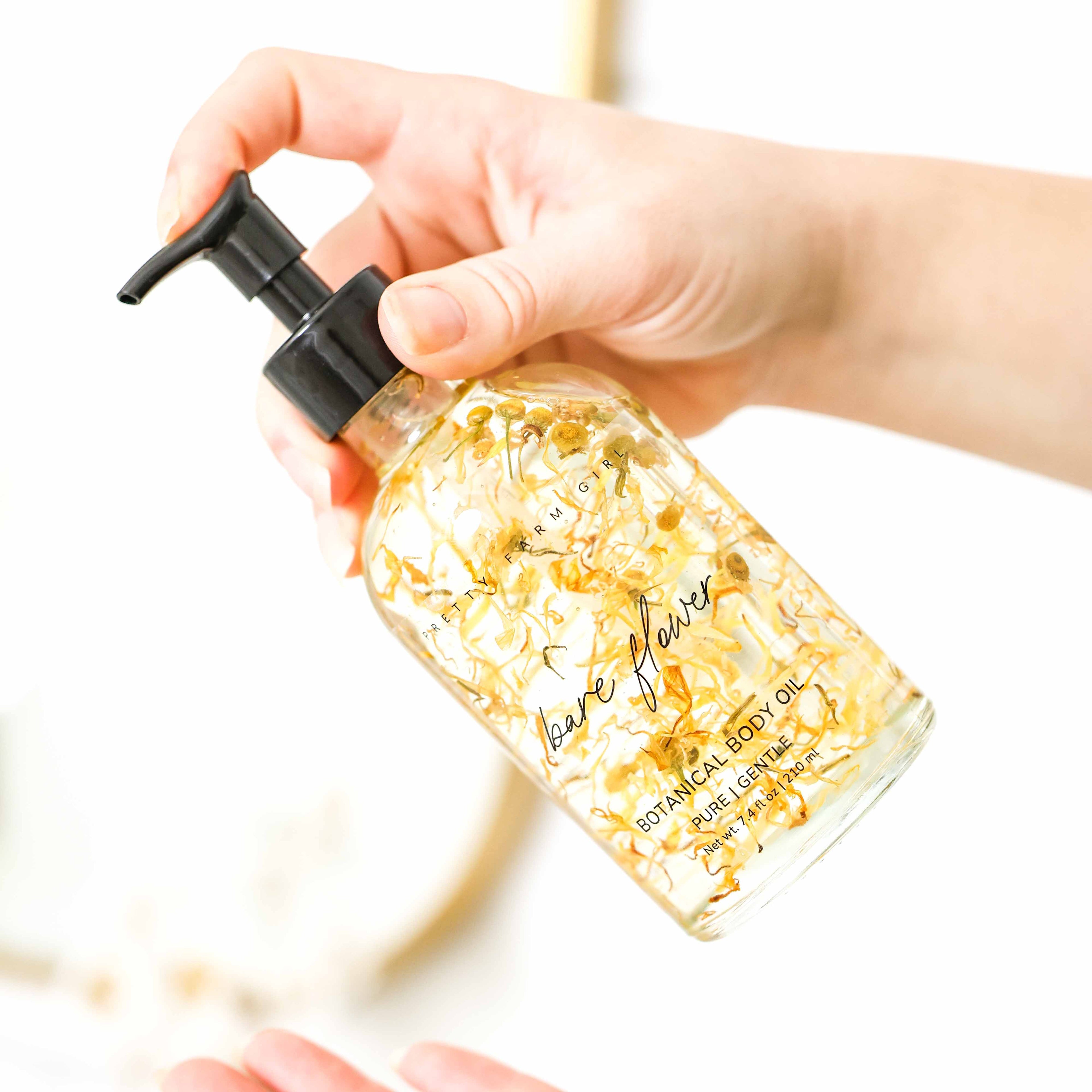 Bare Flower Natural Fragrance Free Body Oil - Best for Sensitive Skin