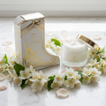 Simply Beautiful Intensive Repair Foot Masque with treatment booties on marble